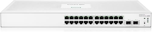 Vista 10 de Switch de conexión instantánea de red HPE serie 1830 de 48 puertos Gb Smart Managed Layer 2 Ethernet Switch con PoE 48x 1G 4X SFP 24x CL4 PoE
