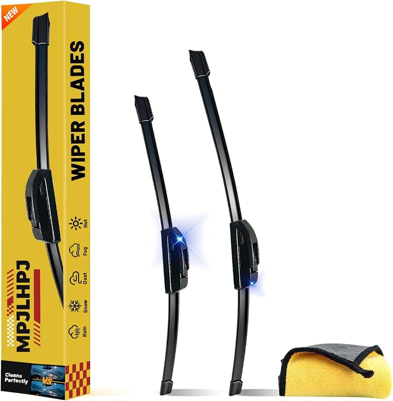 Palhetas do limpador de para-brisa Mpjlhpj 22" e 19" para braço U/J Hook – Par