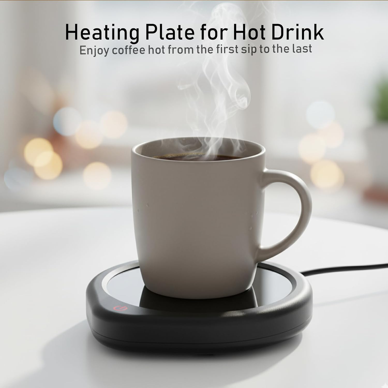 Coffee Mug Warmer, Cup Warmer for Desk with Auto Shut Off, Electric Beverage Tea Water Milk Warmer with Smart Temperature Settings, Heating Plate Candle Wax Warmer