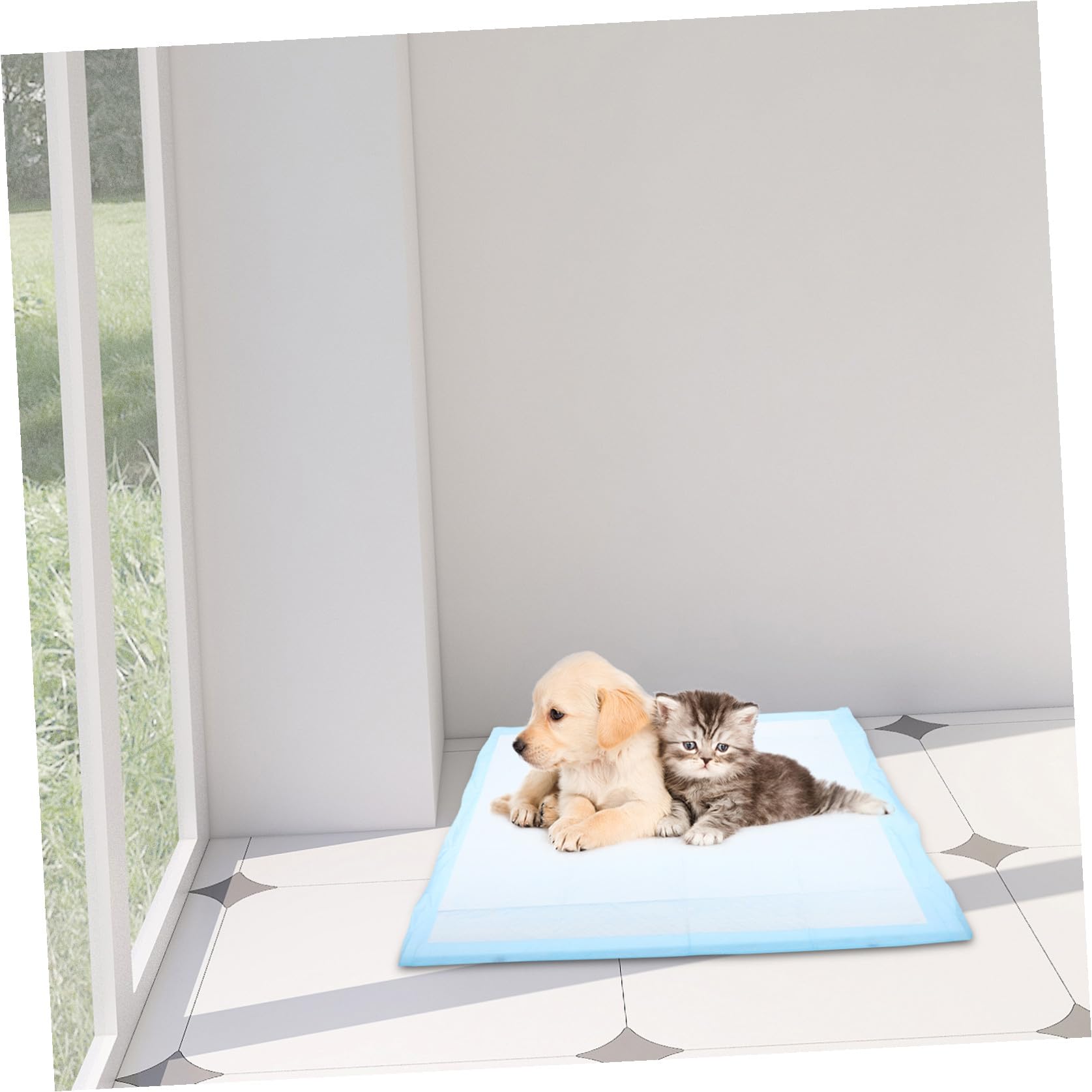 Alèse Jetable pour Chiots 60x60cm, Super Absorbante | Non-tissé, pour Chiens et Pets, Entraînement à Propreté, Chambre D’hôtel, Lot Simple