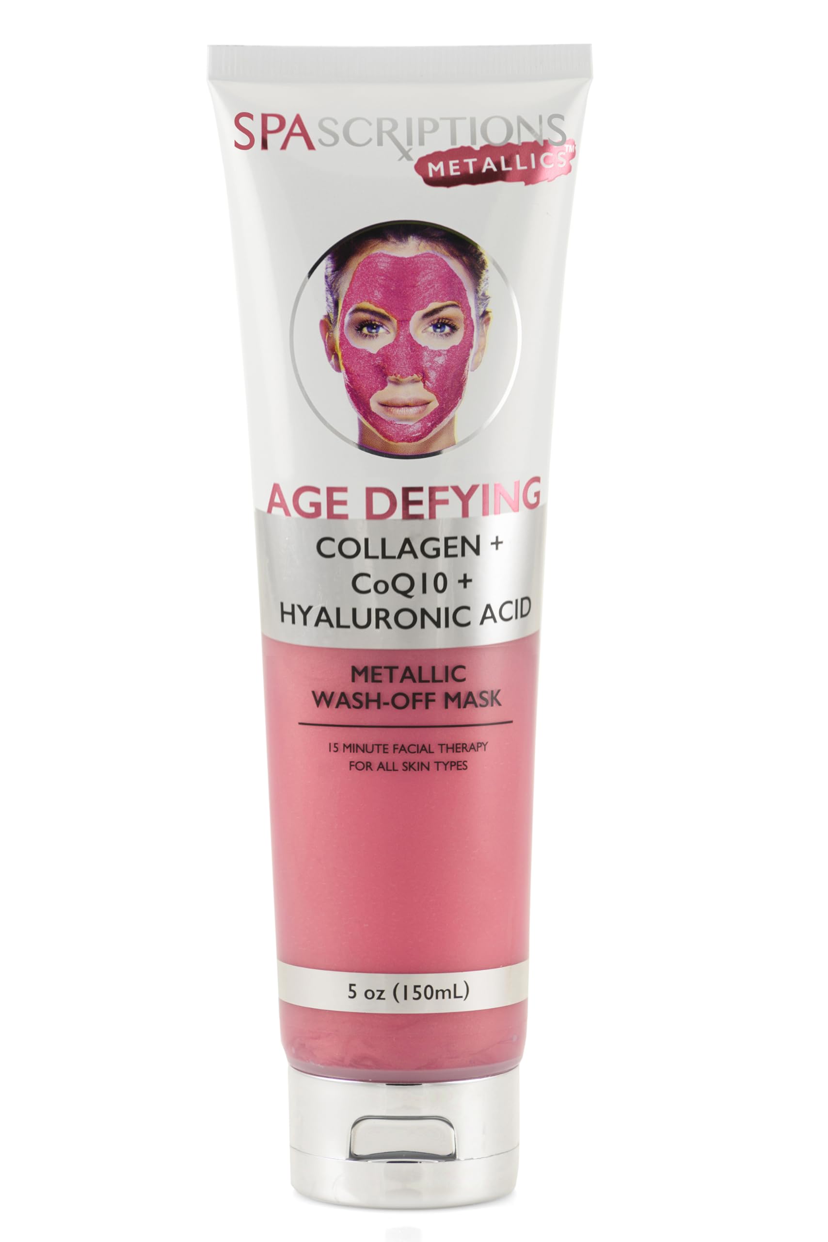 SpaScriptions Age Defying Metallic Wash-Off Mask - 5oz, Red