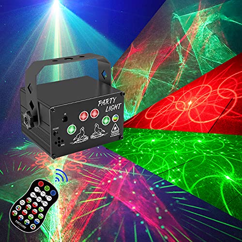 COCO FUN Disco Light, Laser Party Lights, Northern Light Effect RGB Sound Activated Disco Strobe Lighting, DJ Lights for Disco Live Show Karaoke KTV Bar Decorations Gift