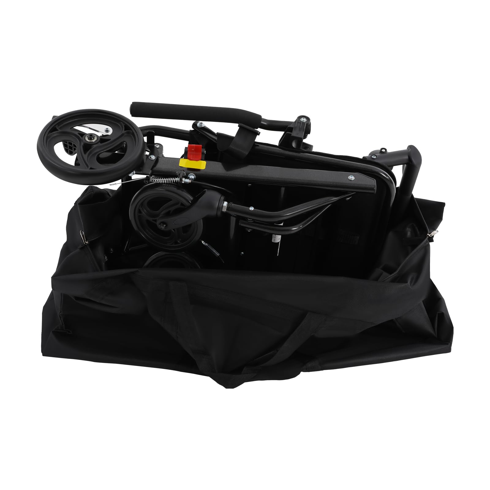 Silla de ruedas ligera Silla de viaje Silla de ruedas plegable Sillas de ruedas de transporte de aluminio con bolsa de almacenamiento 100 kg Capacidad de carga Ancho del asiento 40 cm para adultos 84