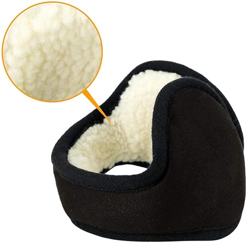 Miniatura 2 de uxcell Orejeras plegables de punto de vellón para mujer, para invierno