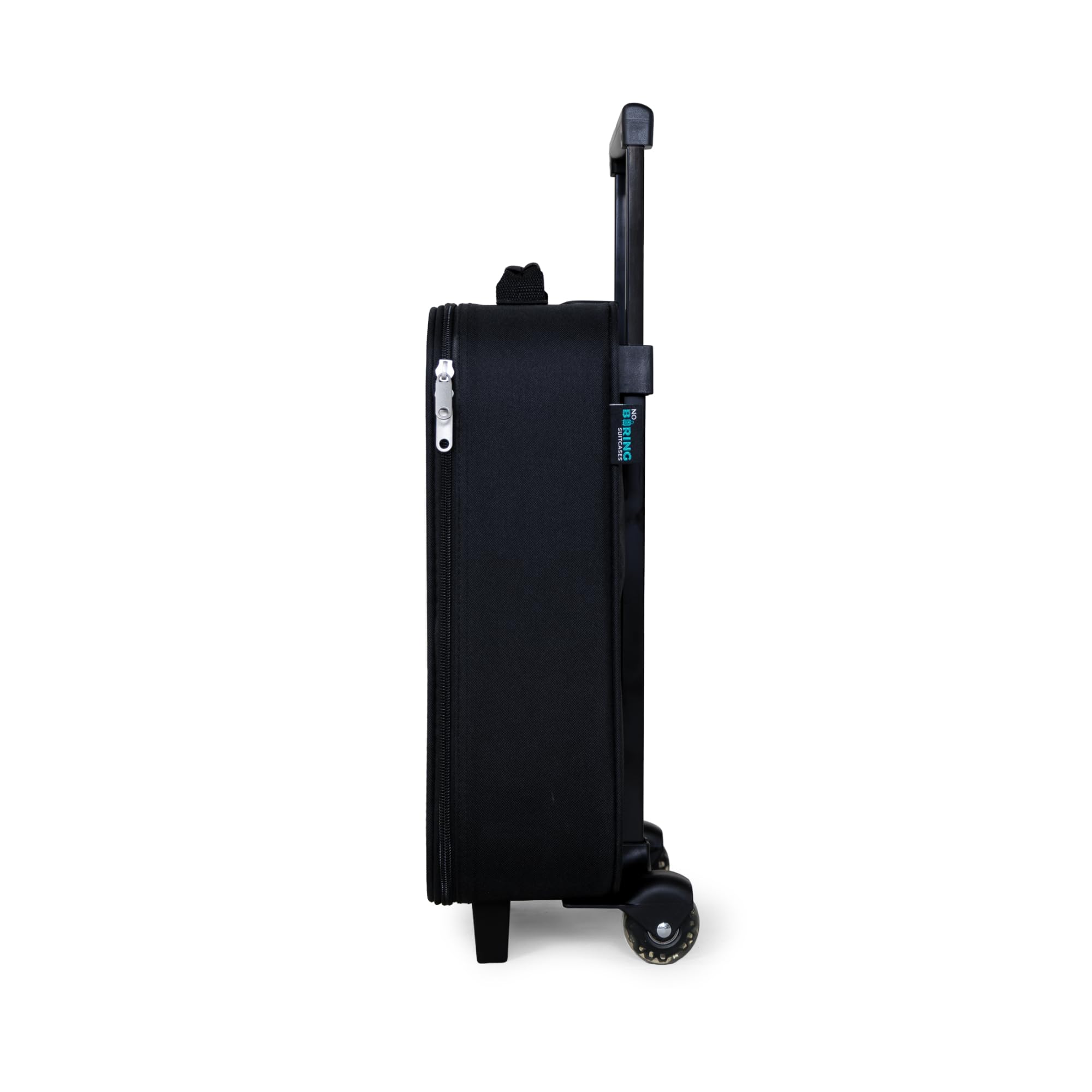 NoBoringSuitcases.com® Valise Enfant Personnalisé avec Un Nom 48x31x19 cm Ultra Légère Bagages À roulettes LED pour Enfants Valisette A Roulette Ado - Garçon - Camion-Benne - Dessiné - Jaune