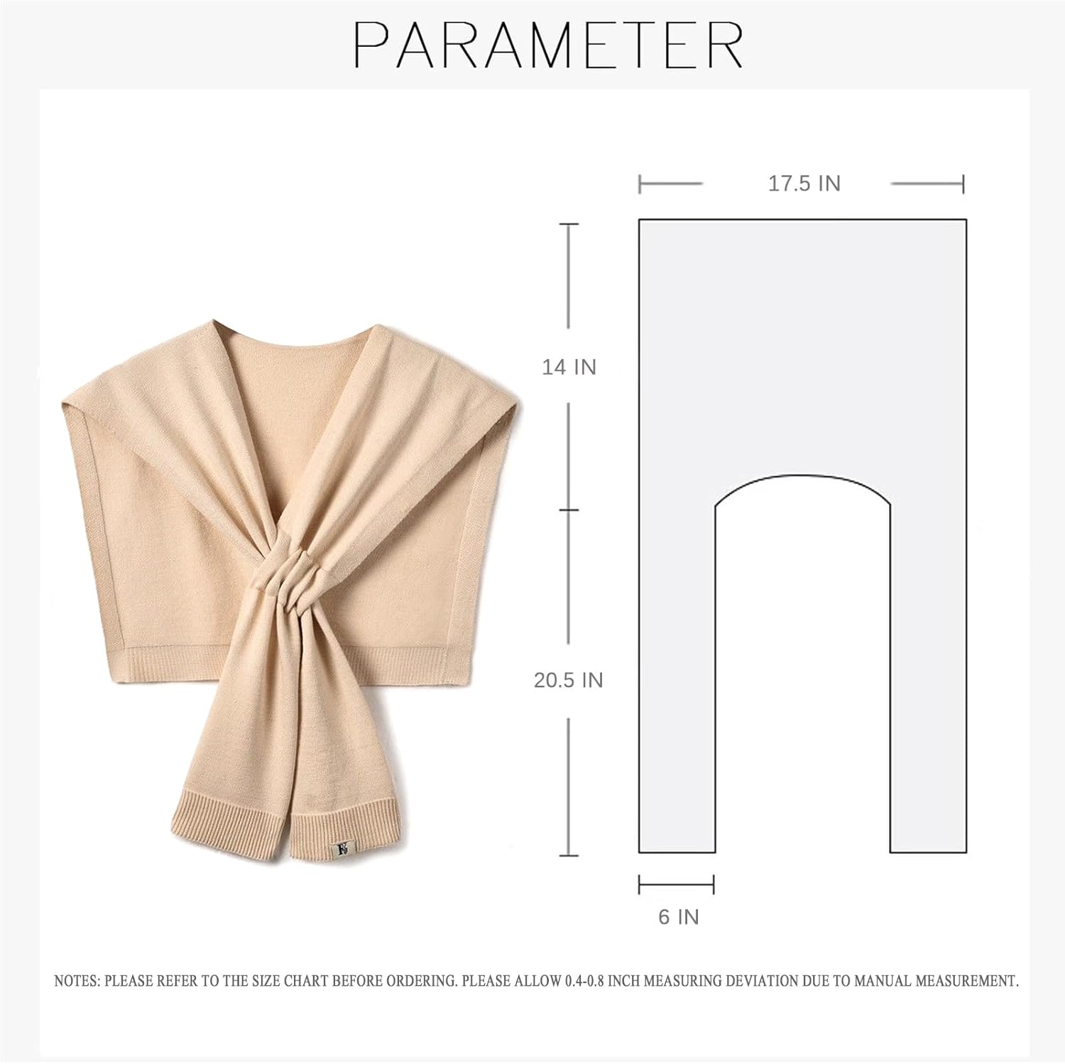 Women's Fashion Knitted Shawl - Khaki Sweater Shawl for Air-Conditioned Rooms - Image 7