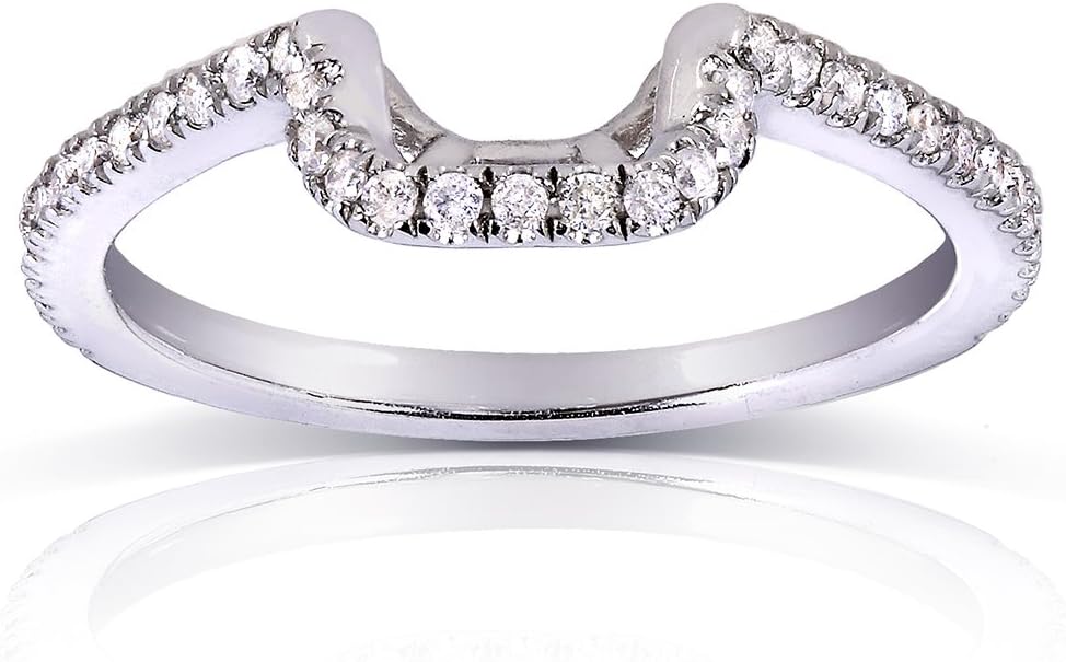 Kobelli Contoured Diamond Wedding Band 1/5 Carat (ctw) in 14k White Gold