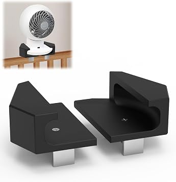 Bunk Bed Holder For Desk Fan8.27" Diameter Models, Bunk Buddy For Desk Air Circulator, Clip-On Holder For DeskFans, Dorm/Bedroom/Office/College Room Fan AccessoryBlack