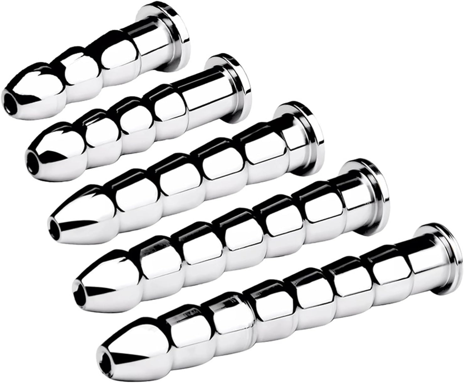 5PCS Stainless Steel Hollow Smooth Bead Urethral Catheter Expander Male Metal Penis Plug Urethral Massage Stick Sex Toy