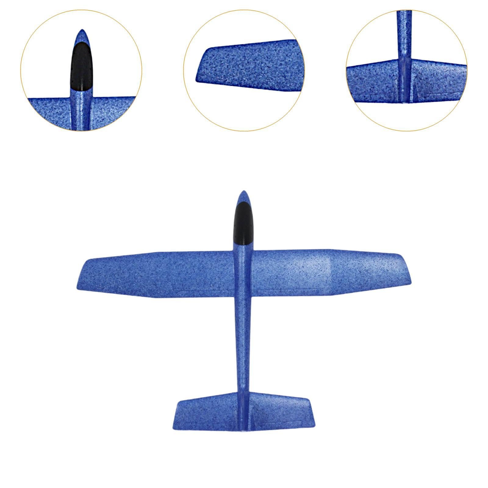 Planeador de Juguete, Avión de Espuma de Lanzamiento Manual, Modificable, Aerodinámico, Fácil de Usar, Materiales, Adecuado para Juegos Infa, Azul