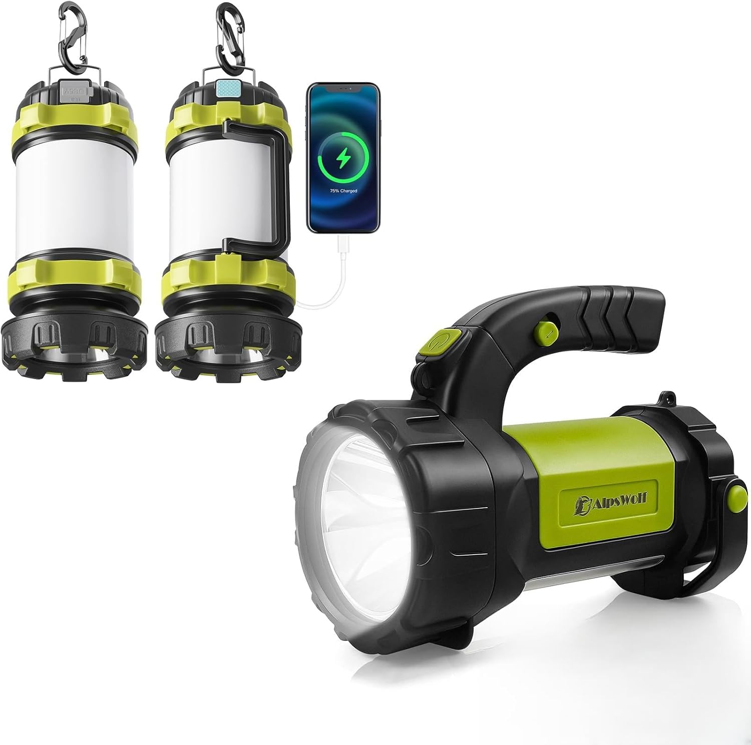 Alpswolf Camping Lantern Rechargeable & Flashlight, Camping Lights for Emergency