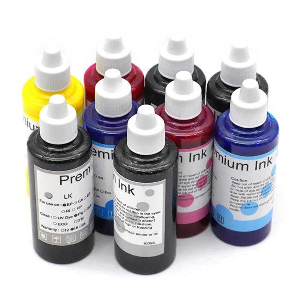 1 x uniwersalna butelka z atramentem pigmentowym, 100 ml, kompatybilna z drukarkami P600, P608, P800, P808, 3800, 3880, 3890, 9-kolorowy, uzupełniający atrament pigmentowy, uniwersalny