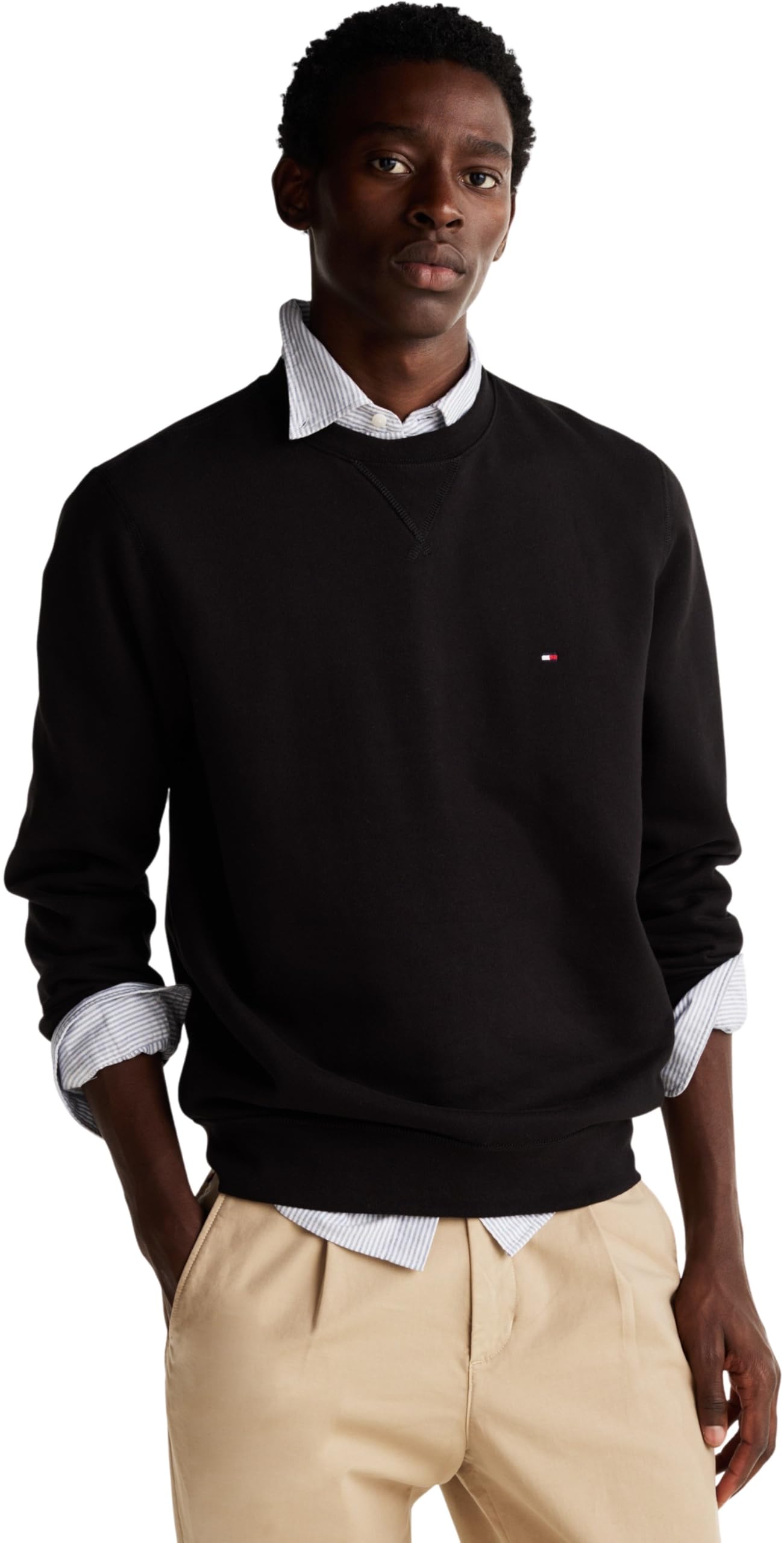 Tommy Hilfiger Uomo Felpa Essential Fleece Crew Neck Regular Fit