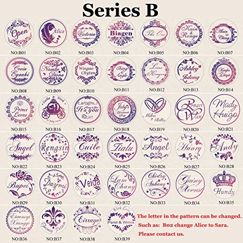 Personalized Name Customized Wax Seal Stamp, Yoption Vintage Custom Made Your Own Name Letter Logo Personalized Wedding Invitation Wax Seal Stamp (Name Customized) #TOP2