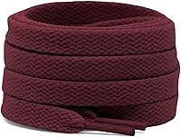 DELELE 2 Pairs 5/16" Flat Polyester Shoelaces for Sneakers, Running Shoes & Boots - Durable, Stay-Tied Laces (Multiple Colors)