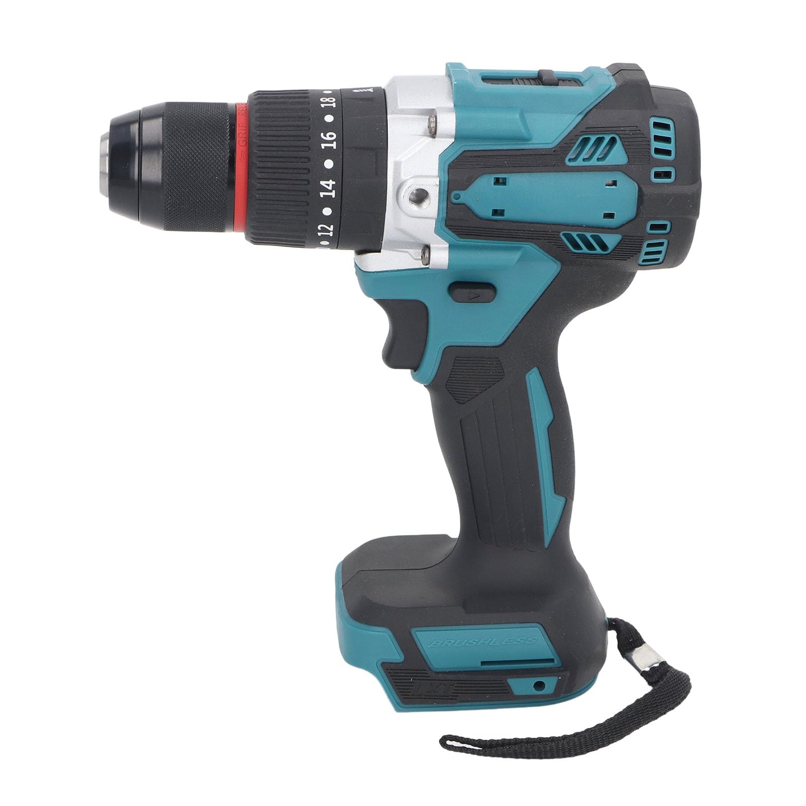 Powerful Cordless Impact Drill, 140Nm Powerful Torsion, 2 Variable Speed, 1/2 Inch Keyless Chuck, LED Light, for Professional Construction, Indoor Tasks, DIY Projects