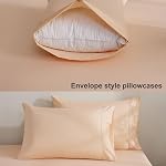 MCO Bedding Queen Bed Sheets Set - Soft Bed Sheets - Cooling Breathable Bedding Set with 16" Deep Pocket (4 Pieces, Queen, Peach Pink)