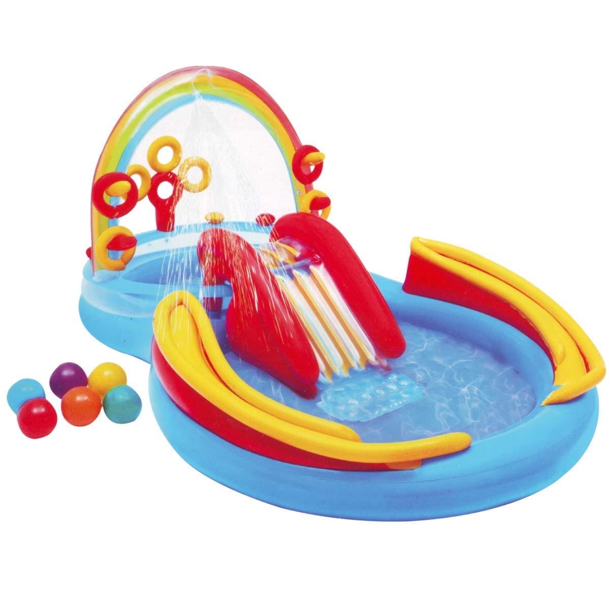 Rainbow Ring Inflatable Play Center w/Slide-image-28