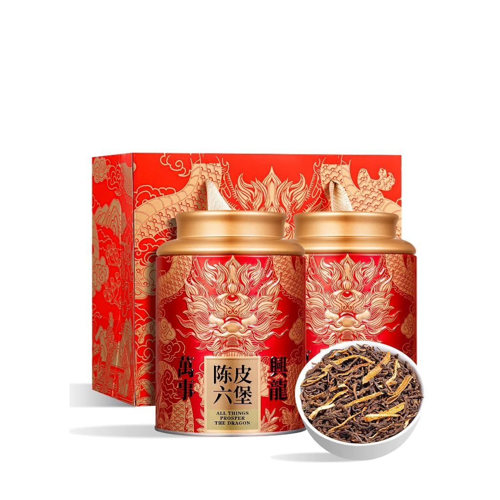 Ciemna Herbata Premium Z Chenpi | Łagodny I Złożony | Świetne Do Samozadowolenia I Prezentów 500g / 17,64oz