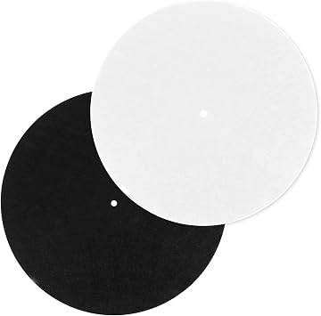 2pcs Turntable Slipmat 12in Record Player Mat Anti-Slip & Anti-Static Felt Record-Pad Wool Turntable Platter Mats Felt Record Protective Mat for Home Records Players Vinyl Records Pad Accessory