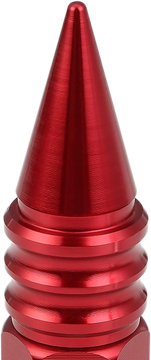Auto Dynasty M12 x 1.5 Open/Closed End Design 20-Piece Anodized Aluminum Alloy Wheel Lug Nuts + Deep Drive Extension (Red)