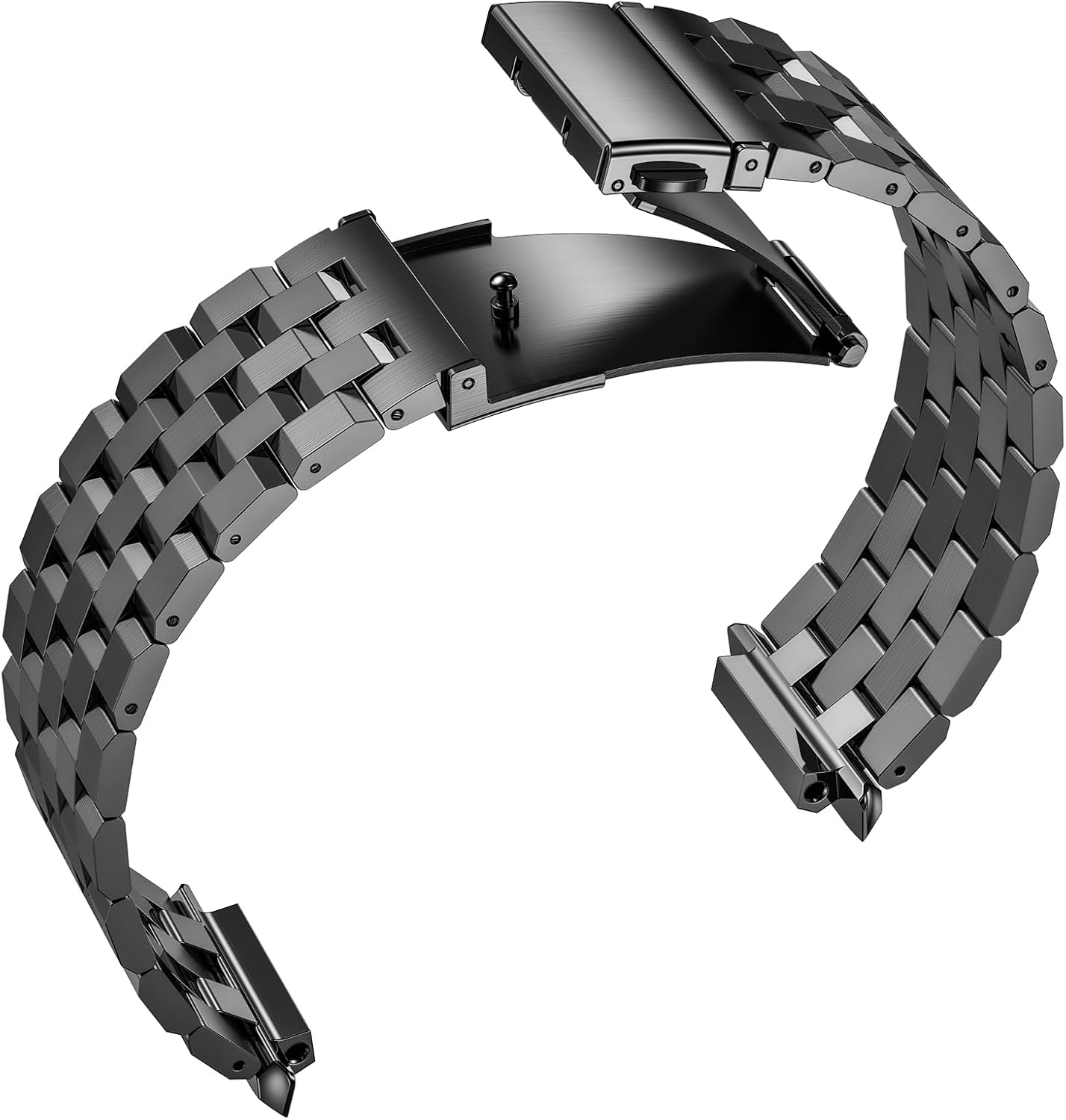 SUPLINK Stainless Steel Case & Band Compatible with Fitbit Versa 3/4 Bands, Rugged Cover Strap for Fitbit Versa Lite/Sense 2 Watch, Space Grey