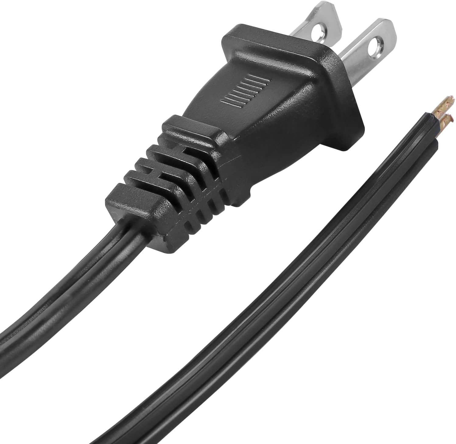 VSEER Lamp Power Cord with On/Off Switch 3A/120V, UL Certified Lamp Wire with Molded Plug, Stripped Ends Ready for Wiring to Replace Damaged Wires,Black (12FT) image 5 of 7 B09MYGBH67
