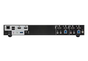 ATEN CS1842 2-Port USB 3.0 4K HDMI Dual Display KVM Switch with Audio and USB Hub Supports UHD 4K 60Hz, Hotkey Switching Multi-Device Control for Desktop Workstation