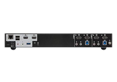 ATEN CS1842 2-Port USB 3.0 4K HDMI Dual Display KVM Switch with Audio and USB Hub Supports UHD 4K 60Hz, Hotkey Switching Multi-Device Control for Desktop Workstation