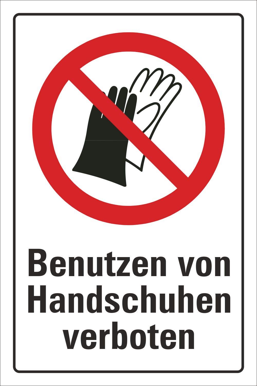 handschuhe mit knöchelschutz verboten Schild Verbotszeichen DIN ISO 7010 450 x 300 mm Brand Color:Matte Midnight Navy Gears Of War: Ultimate