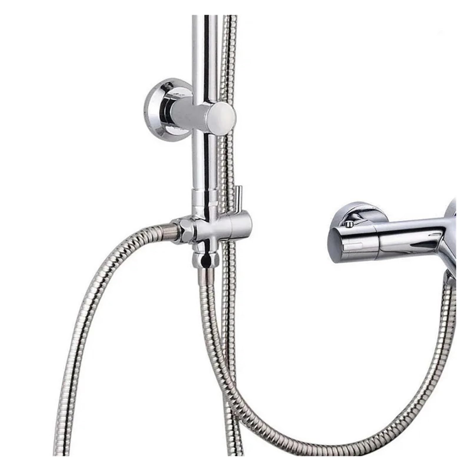 Itrhjtgp White Hose Splitter Abs 3 Way Diverter Switch Faucet 1/2 Valve Adapter Converter Chrome For Shower Head Three-Way For Bathroom