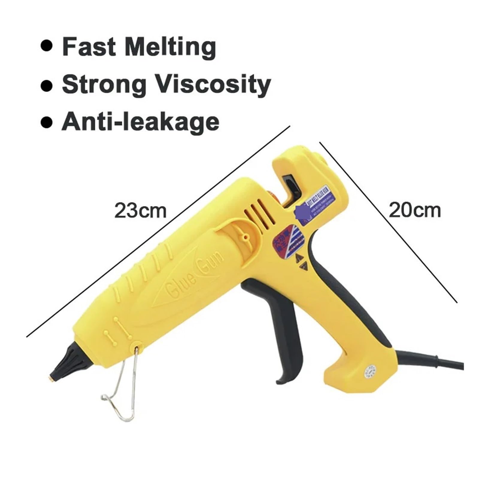 Pistola per colla a caldo per lavori artigianali, Pistola for colla a caldo, pistola for colla termostatica a temperatura regolabile 300W/400W/500W Strumento di riparazione professionale industriale f