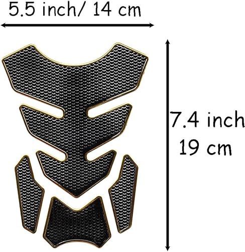 Miniatura 2 de 1 juego de calcomanías universales 3D para tanque de gasolina, protector de tanque de combustible, almohadilla autoadhesiva e impermeable, color