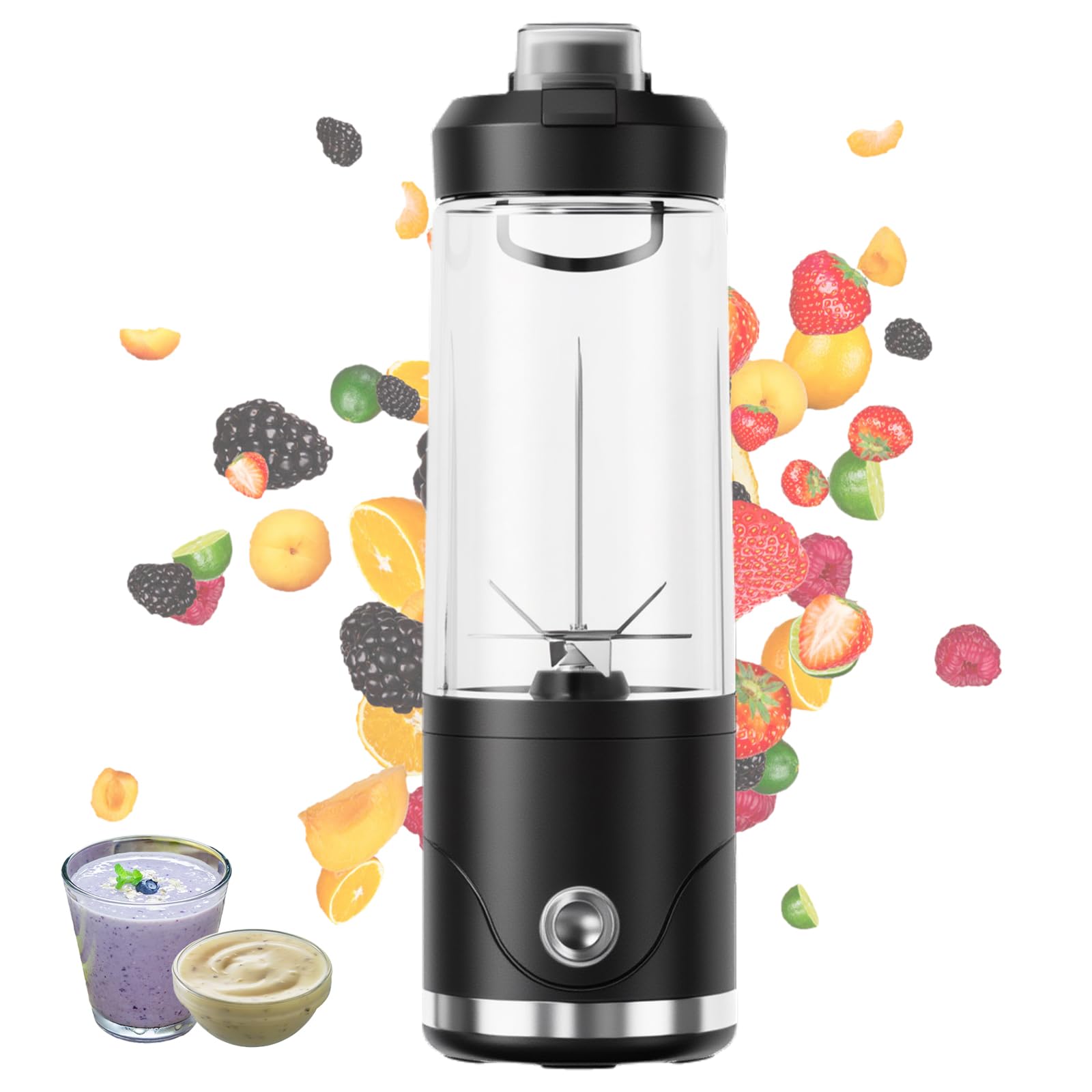 Machine à smoothies rechargeable pour sportifs avec mélangeur portable 650 ml sans fil
