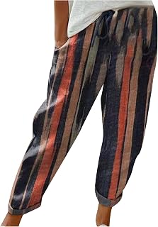 Hvyesh Linen Shorts for Women Summer Cotton Linen Capris