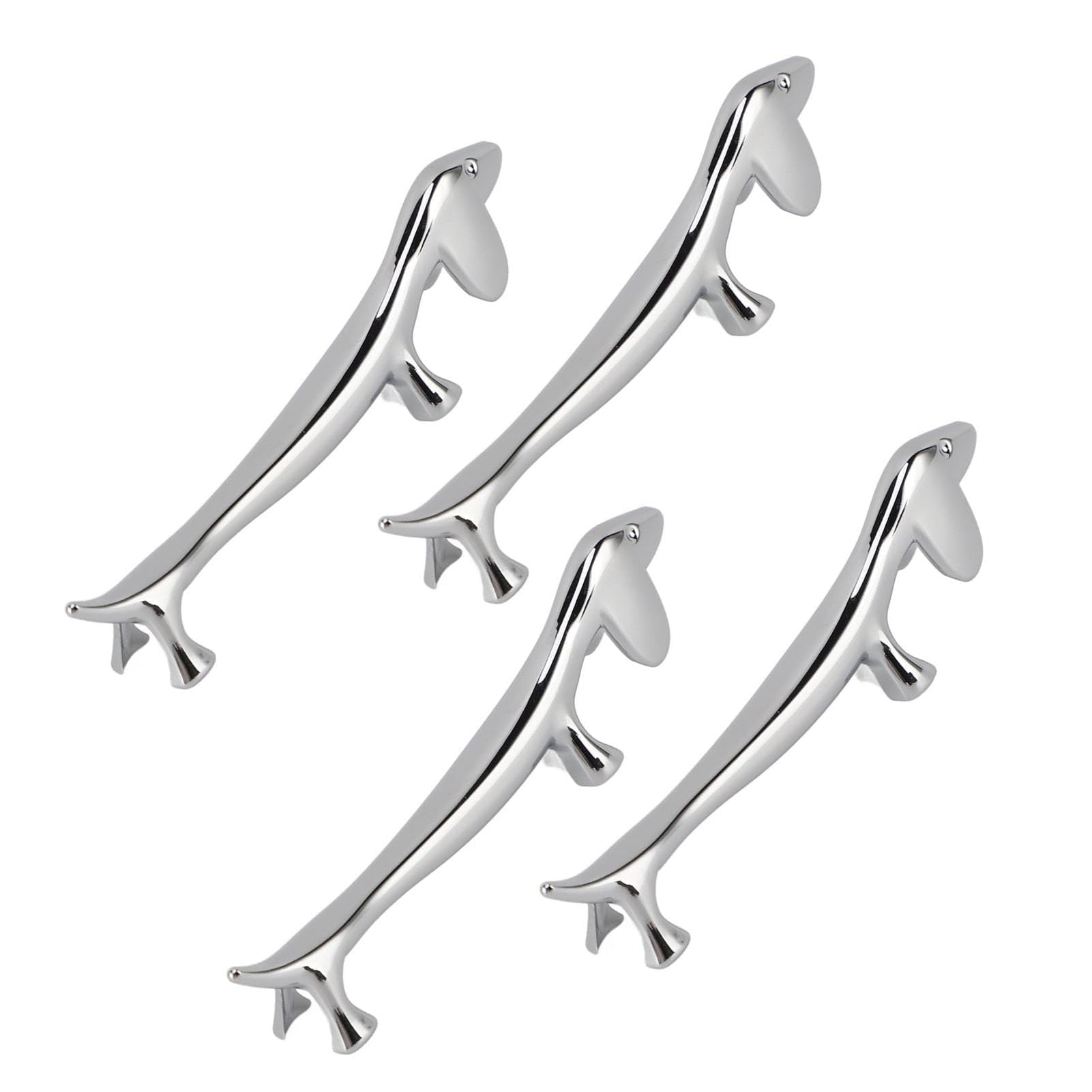 Poggiaposate in Argento da 4 Pezzi, Porta Bacchette a Forma di Animale, Supporto Versatile per Tavolo da Pranzo, Forchetta, Cucchiaio (Pssopp9tu7y6gxw4-12)