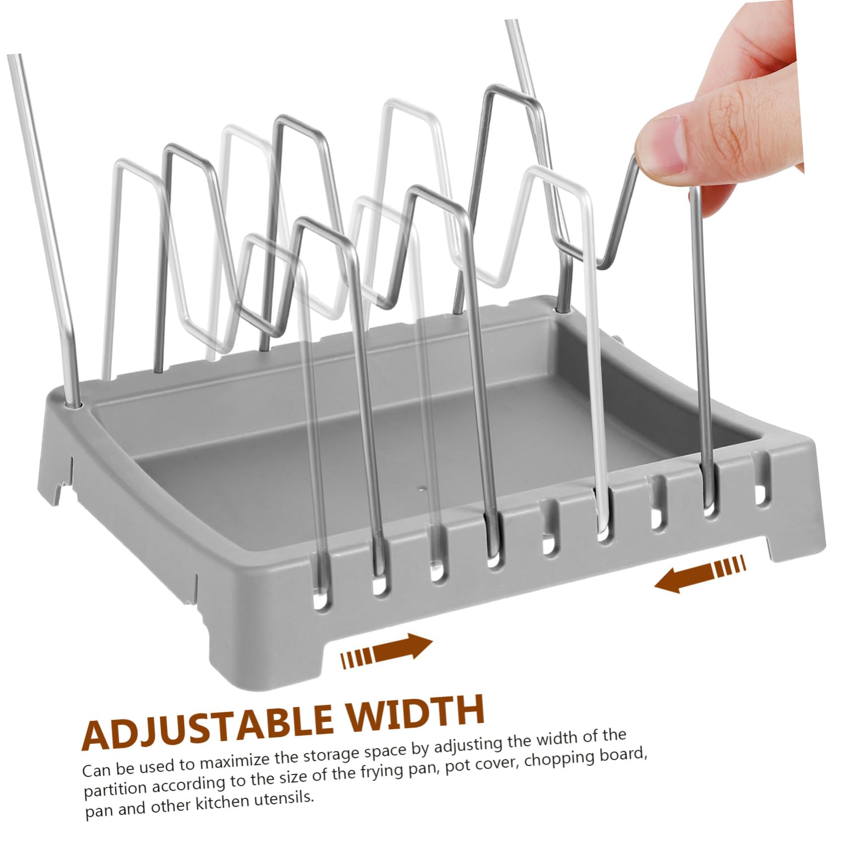 Cabilock 2piezas Rejilla para Tapas de Ollas de Cocina Organizador de Tablas de Cortar Soporte para Tapas de Ollas para Cocina