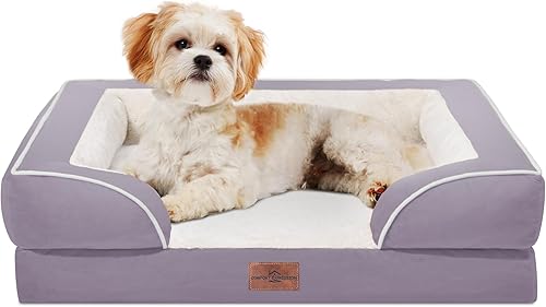 Miniatura 274 de Comfort Expression - Cama ortopédica perros pequeños, 20 x 14 pulgadas, impermeable, espuma soporte cartón de huevo, cojines extraíbles, sofá con