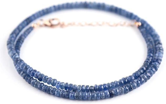 OdrillionGems 100% Natural Gemstones Choker Necklace, Opal Beads Birthstones, 925 Sterling Silver, Healing Crystals, Handmade, Adjustable Chain, Women Jewelry, Valentine Gifts
