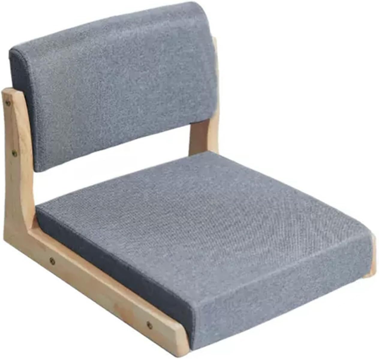 Canapé paresseux en bois noble et design tatami contemporain gris fumée