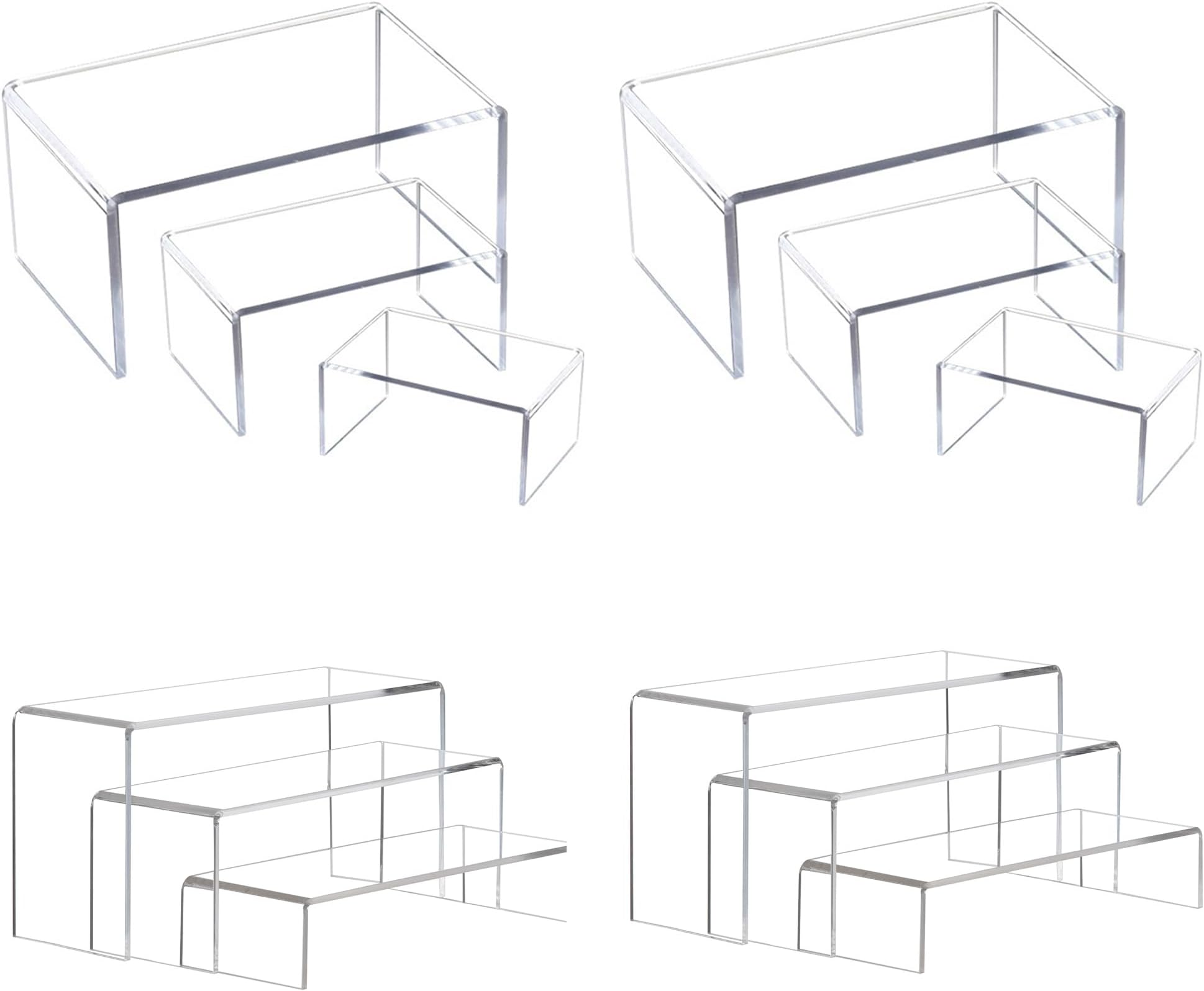 ihomecooker12 Pack Clear Acrylic Display Stand Crafts Stand (12P-S+M+L)