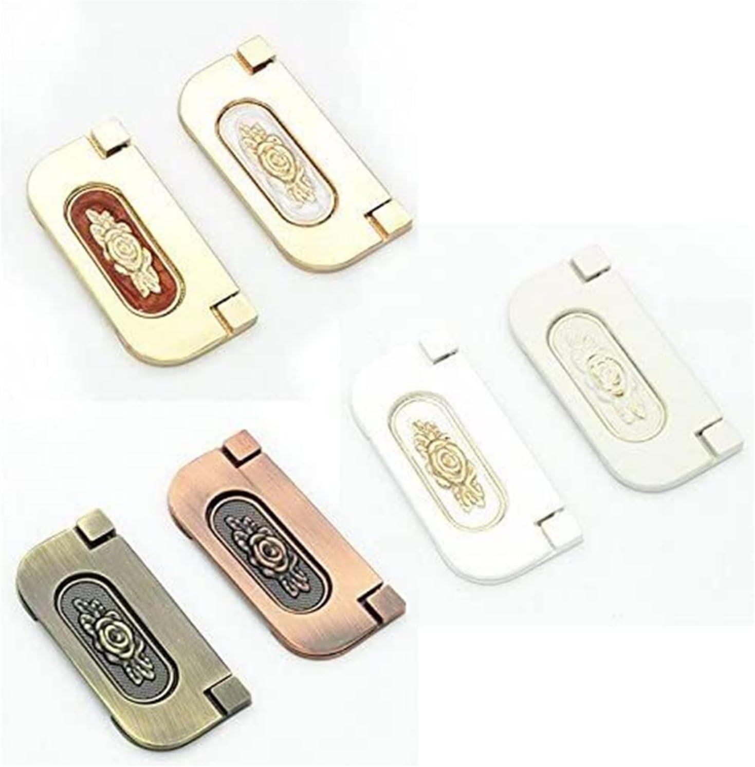 Vintage Ceramic Drawer Knobs,Cabinet Wardrobe Bow Pull Handles,6pcs Invisible Pull Cabinet Cupboard Drawer Handle Kitchen Hardware Knobs Accessories(Style D)