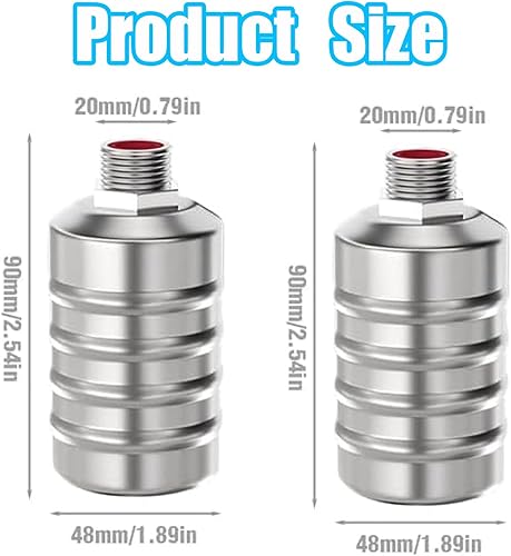 Miniatura 4 de Válvula de flotador de 1/2 pulgada de control de nivel de agua Válvula de flotador de acero inoxidable 304 Válvula de cierre de agua totalmente
