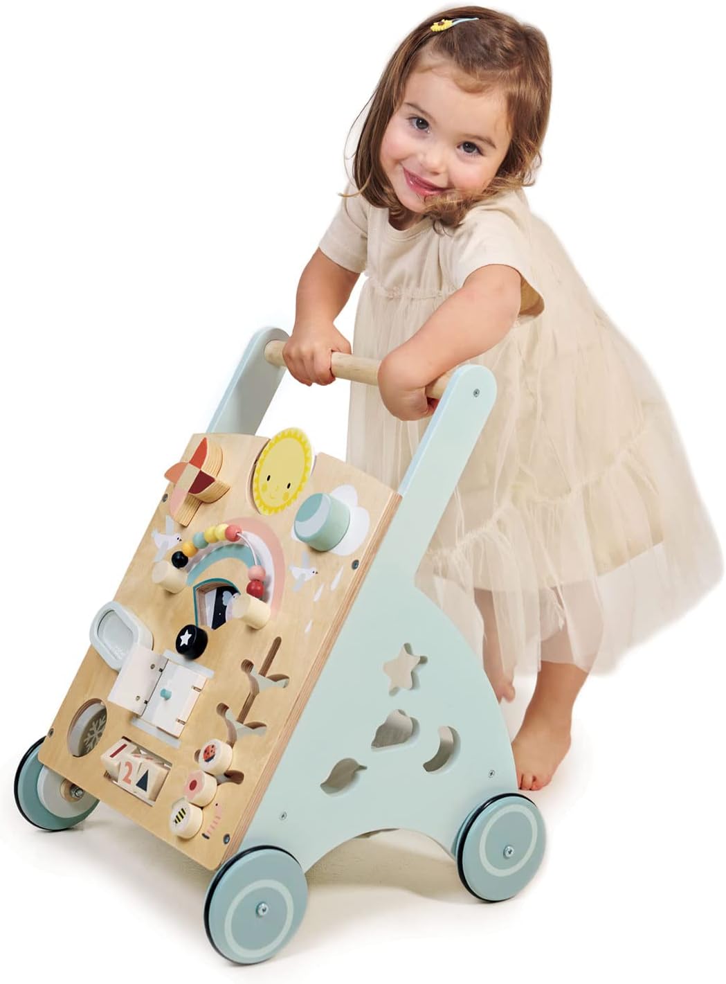 Tender Leaf Toys - Sunshine Baby Activity Walker - Activity Station to Encourage Floor Play to First Steps - Perfect Companion to Learn How to Walk - Age 18m +