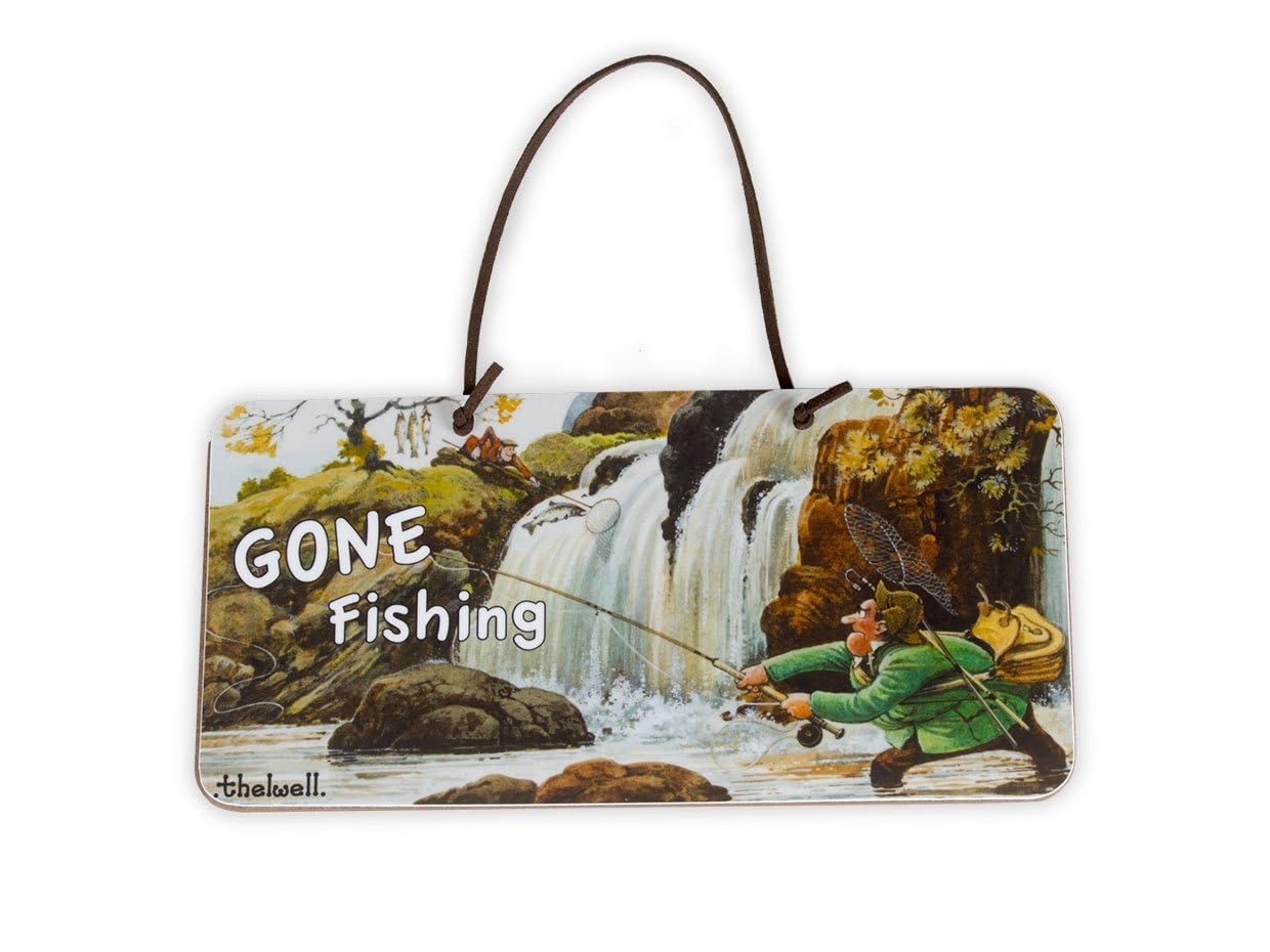 Thelwell Gone Fishing Door Sign