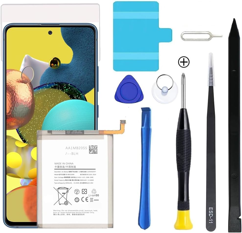 Galaxy A51 Battery,Upgraded New Battery Replacement for Samsung Galaxy A51 SM-A515F SM-A515F/DS,EB-BA515ABY with Professional Replacement Tool Kits