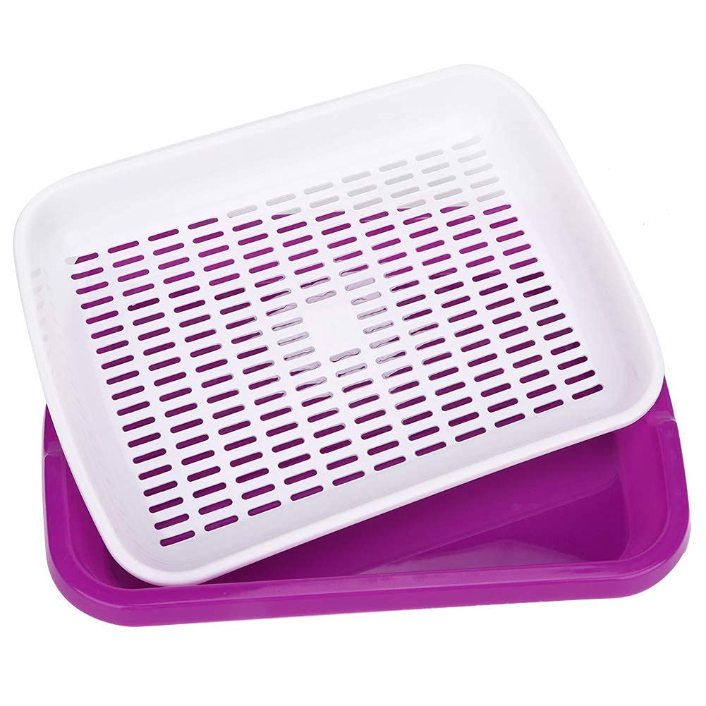 SEVIA Seed Sprouter Tray, Seed Germination Tray Durable Hydroponics Basket Nursery Tray Seed Nursery Pot Flower Vegetable Seed Grow Case (1Pcs- Multi Color)-image-19
