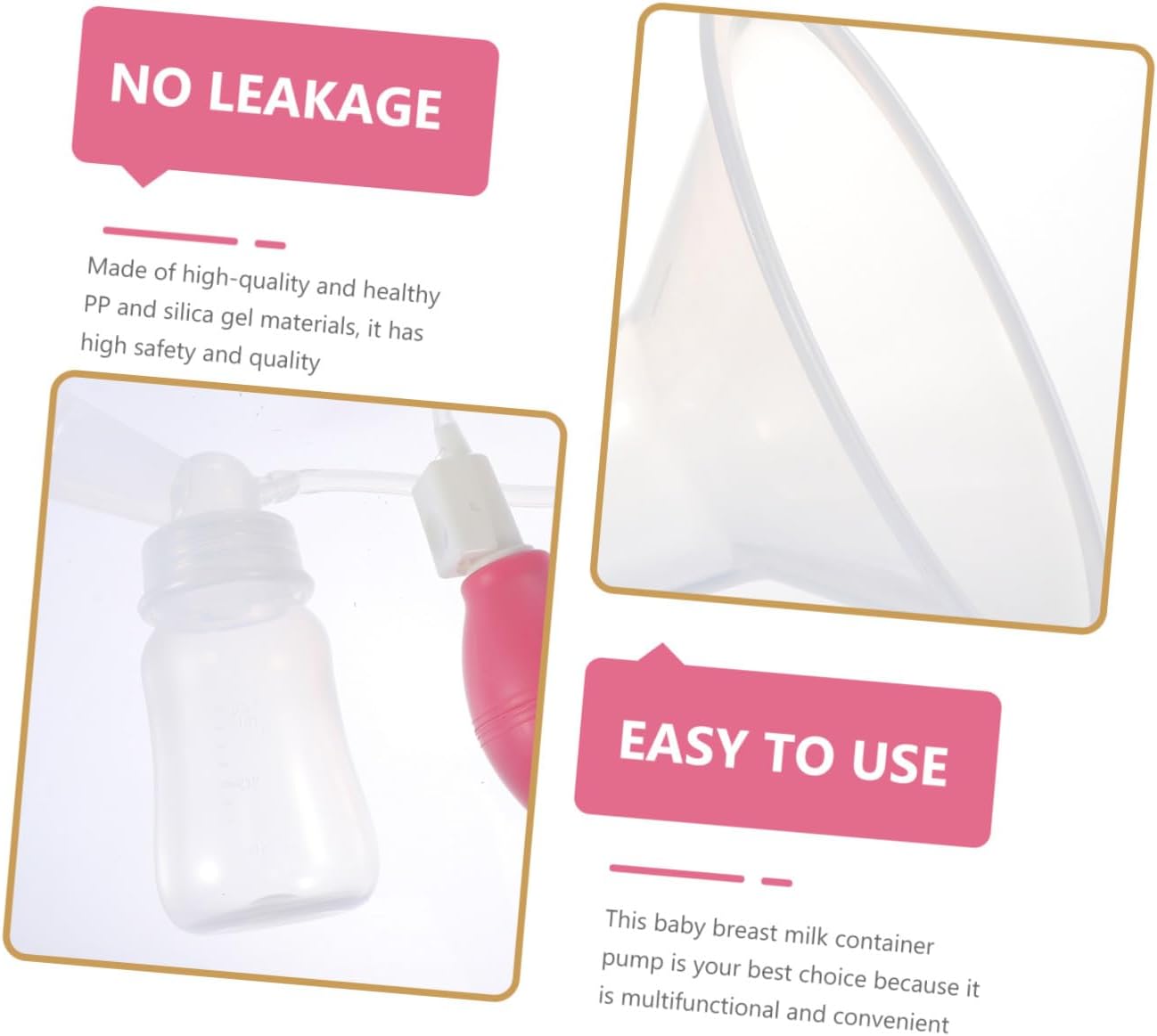 Manual Breast Pump with Creative Milk Container Portable Handheld Silicone and PP Material Easy One-Hand Operation for Mothers Compact Travel-Friendly Suction Pump for