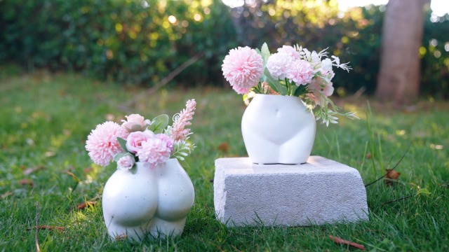 Amazon.com: JOFAMY Cute Body Shaped Planter Fun Resin Plant Pots