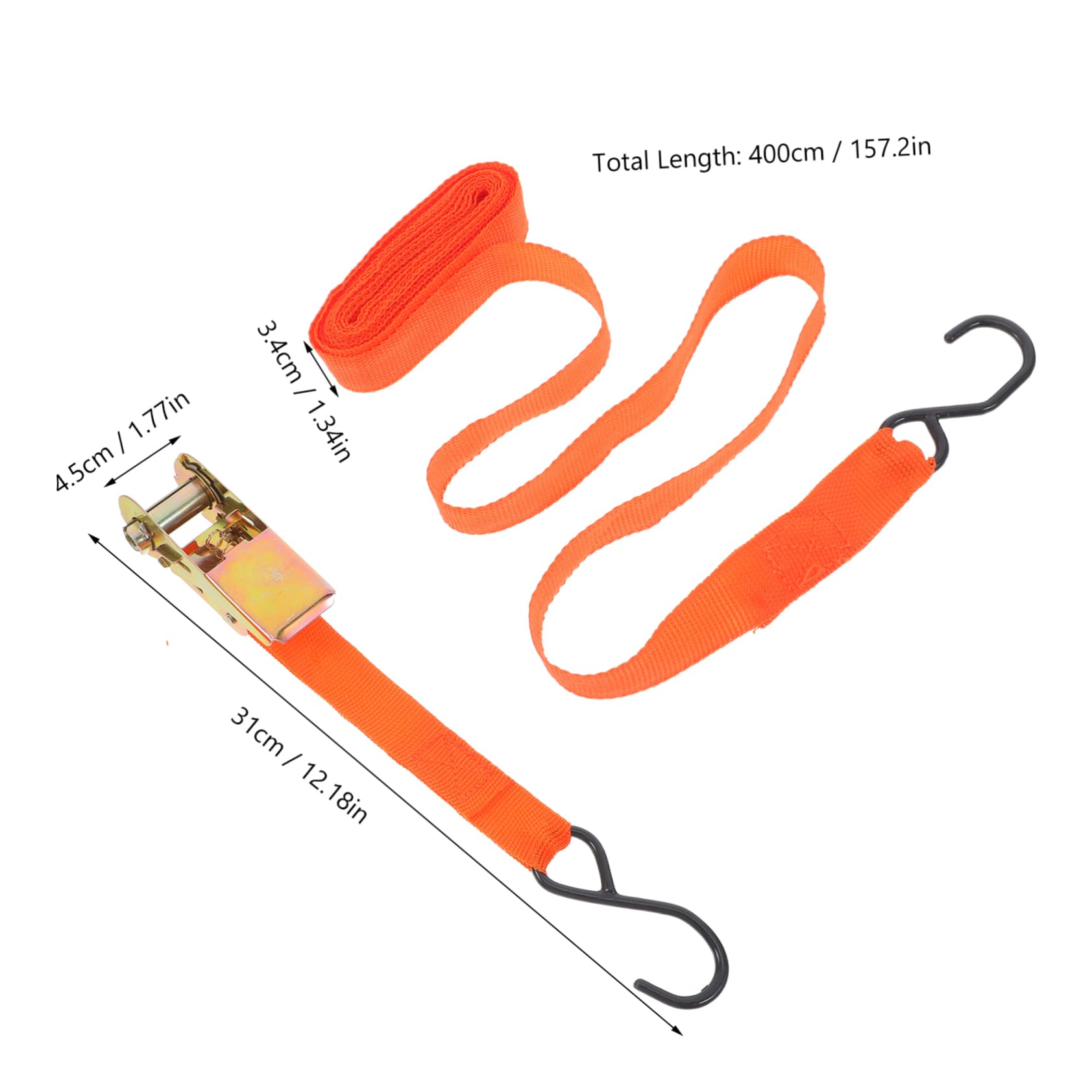 OSALADI 4pcs Heavy Duty Tie Down Straps Ratchet Lashing Straps for Cargo Trucks Trailers and Snowmobiles Strong Fastening User Friendly Design